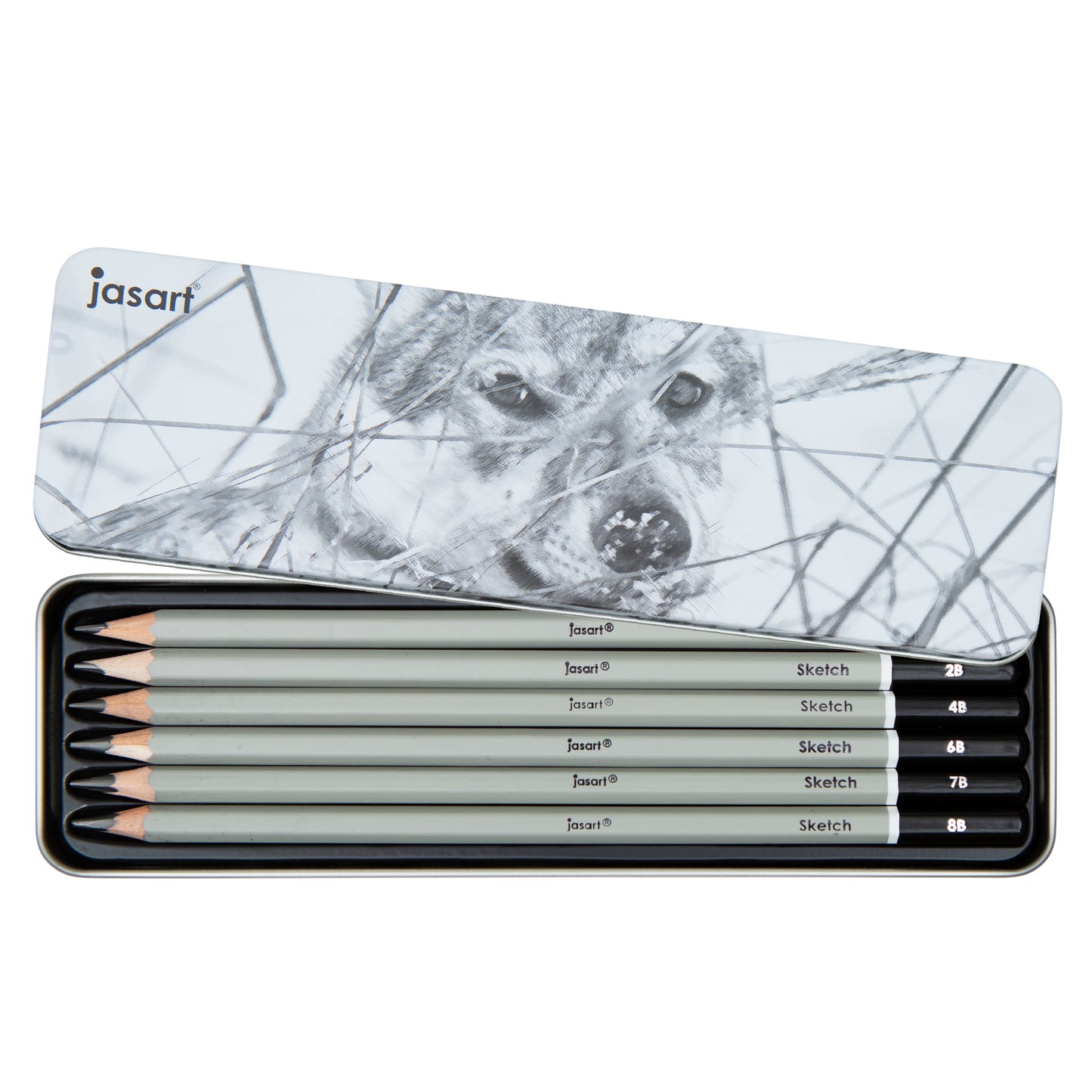 JASART Graphite Sketching Pencils Tin Set