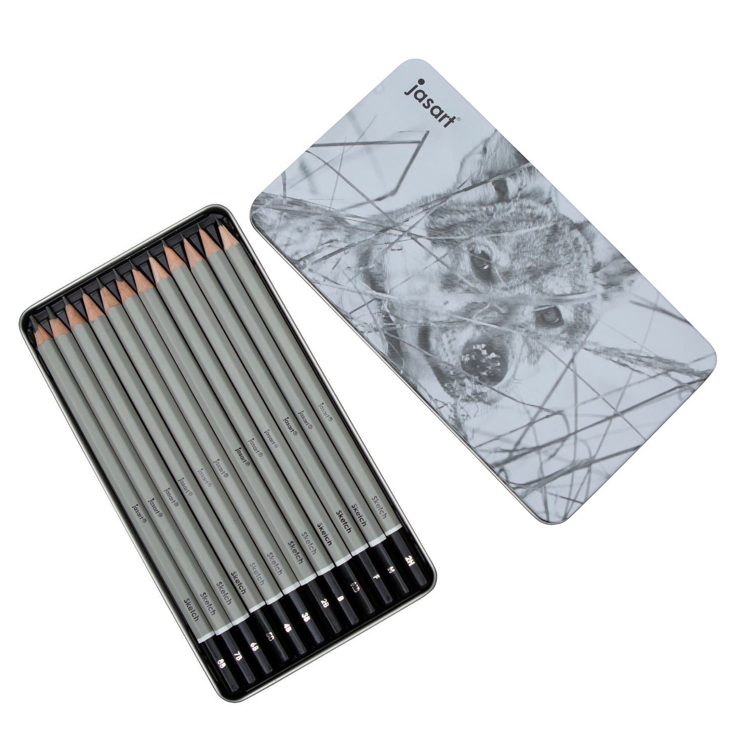 JASART Graphite Sketching Pencils Tin Set