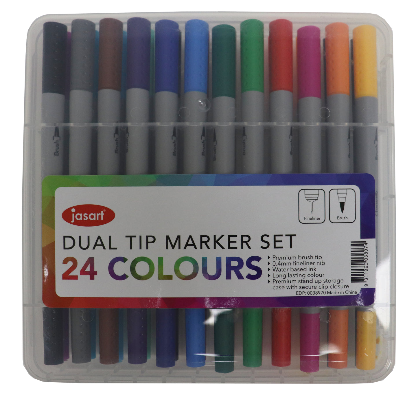JASART Dual Tip Markers Set 24 Colours