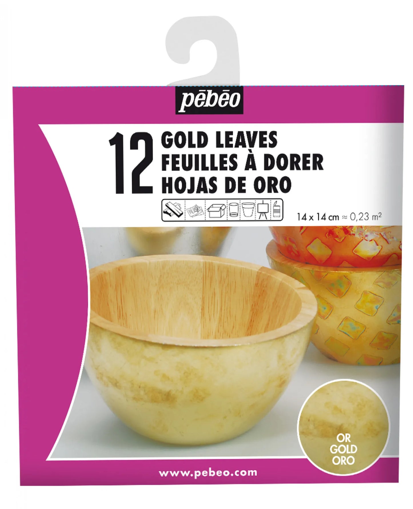 PEBEO Deco Foil Leaves 12 Pack