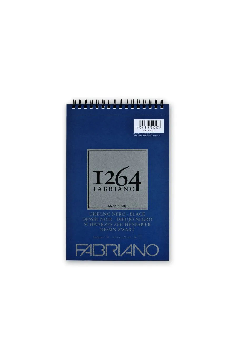 FABRIANO 1264 Black Paper Spiral Pad 200gsm