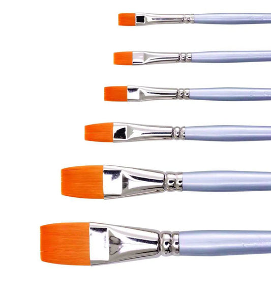 JASART Artists Brush Golden Synthetic Flat