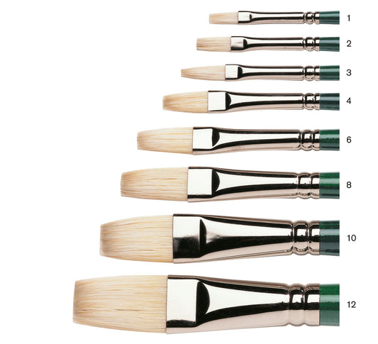 WINSOR & NEWTON Winton Hog Brushes Long Flat