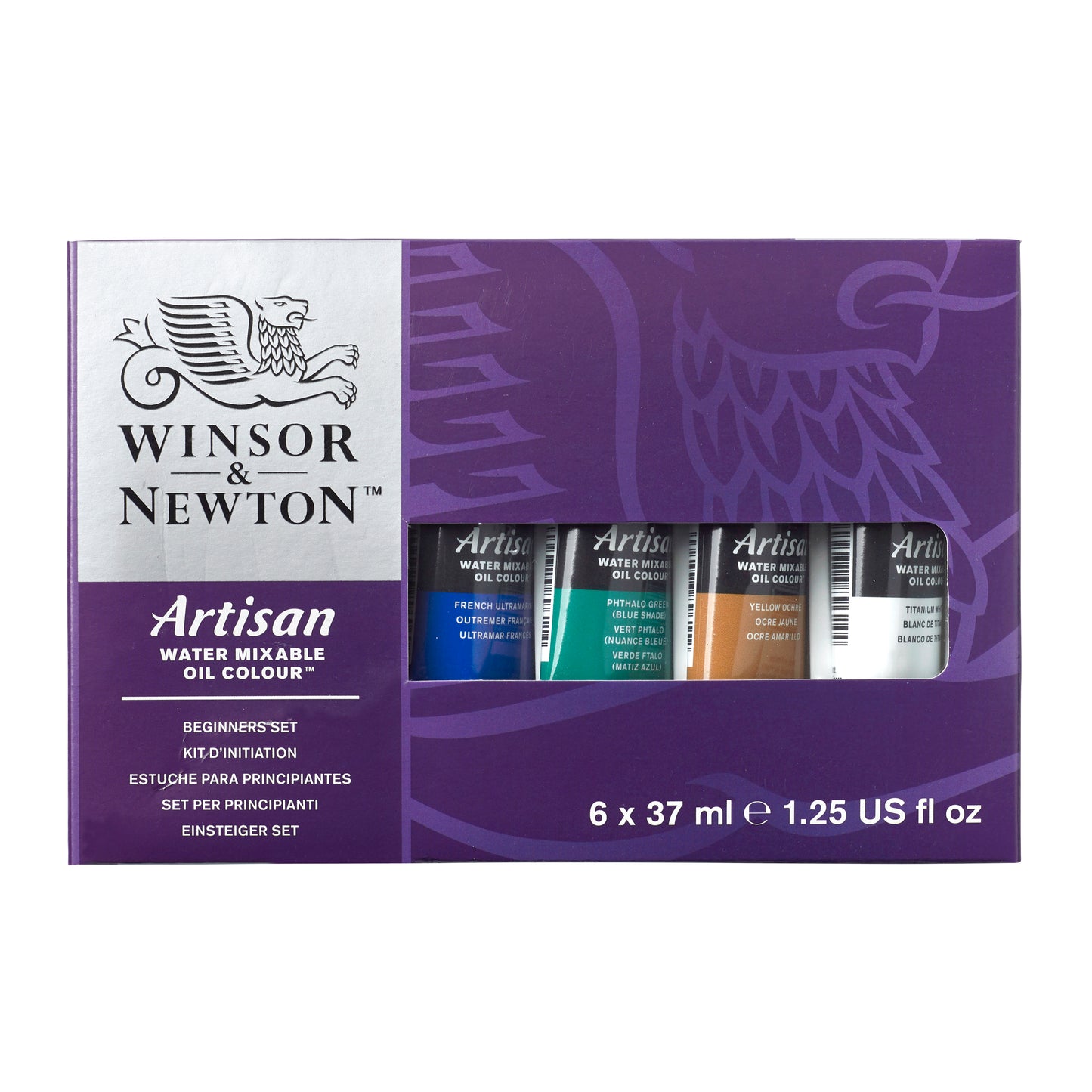 WINSOR & NEWTON Artisan Water Mixable Oil Colour Beginners Set of 6 37ml Tubes