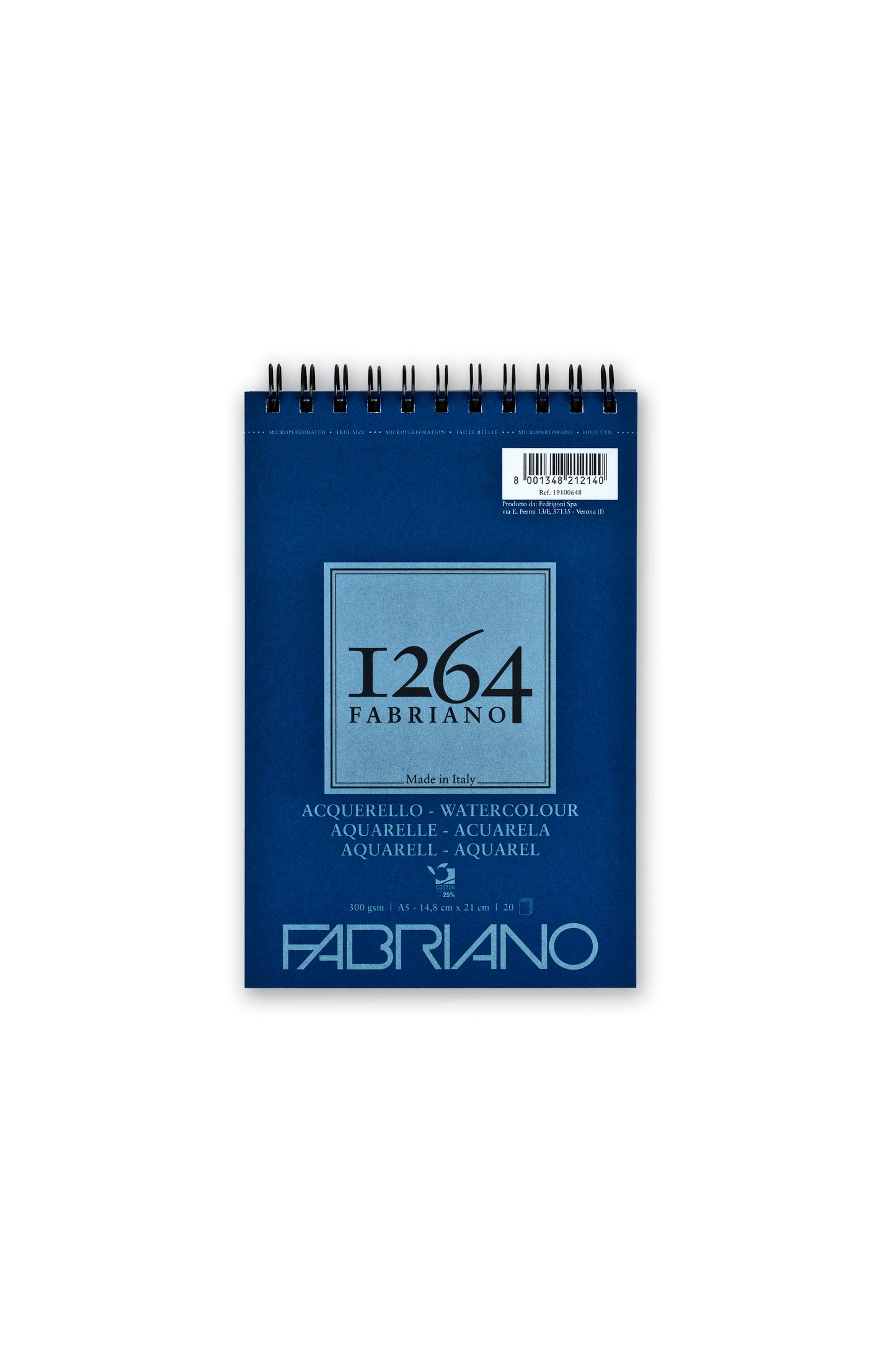 FABRIANO 1264 Watercolour Spiral Pad (Blue) 300gsm