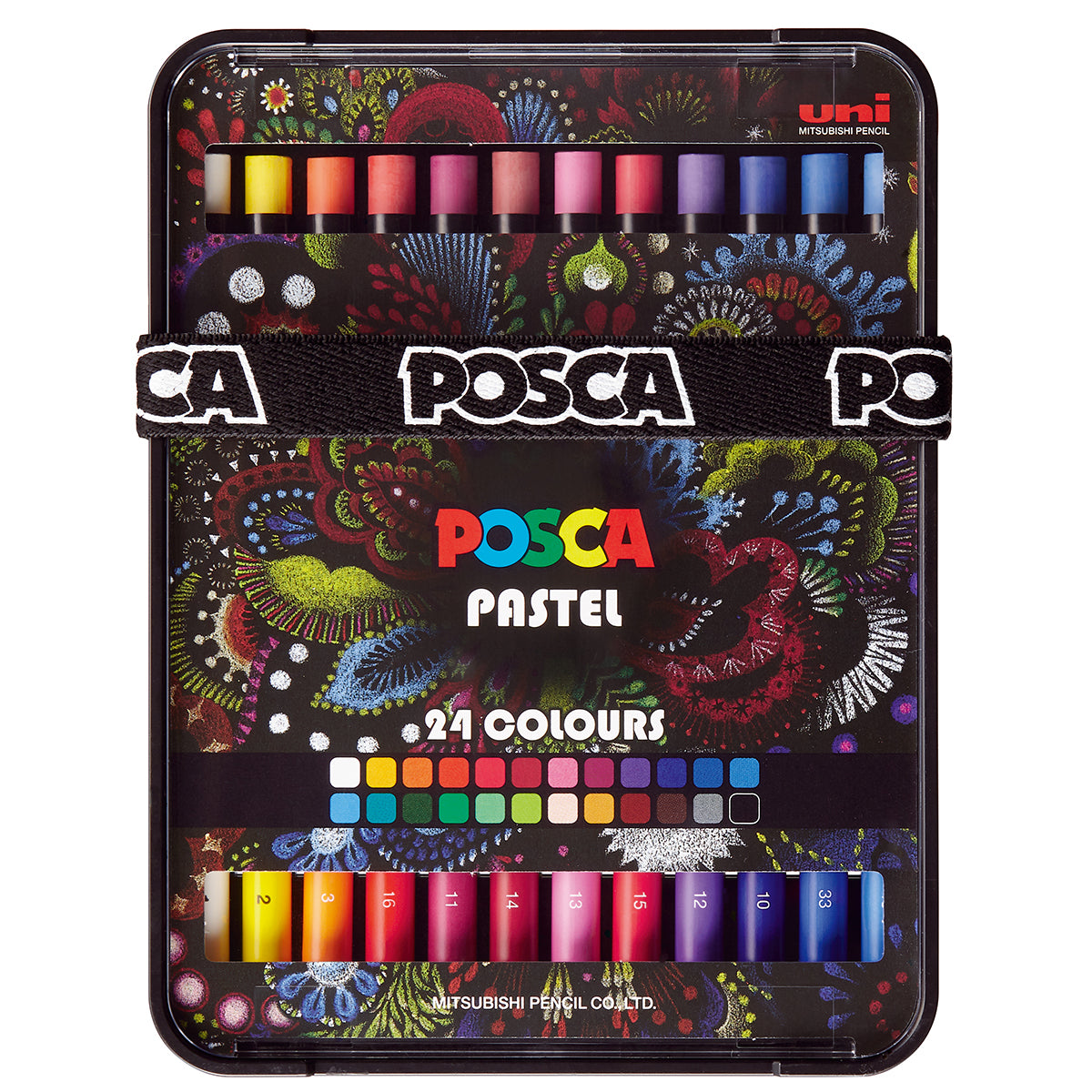 UNI POSCA Wax/Oil Blend Pastel Set of 24