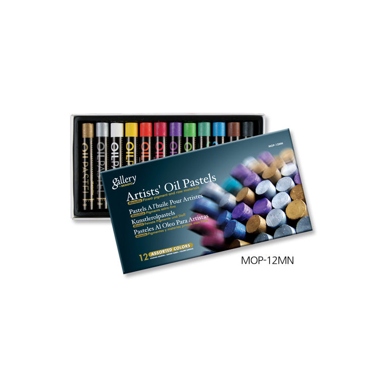 MUNGYO Gallery Artists' Oil Pastels Metallic 12 Colours