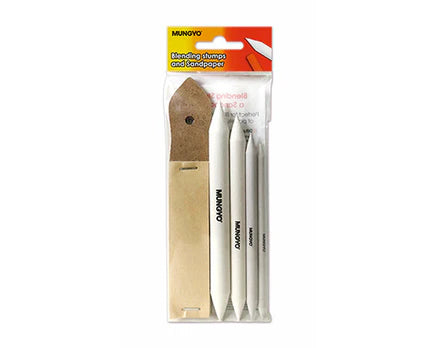 MUNGYO Blending Stumps & Sandpaper Set