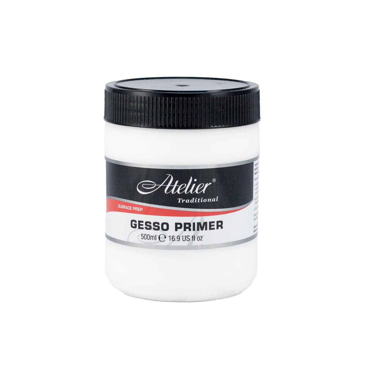 Jar of Atelier Gesso Primer on a white background