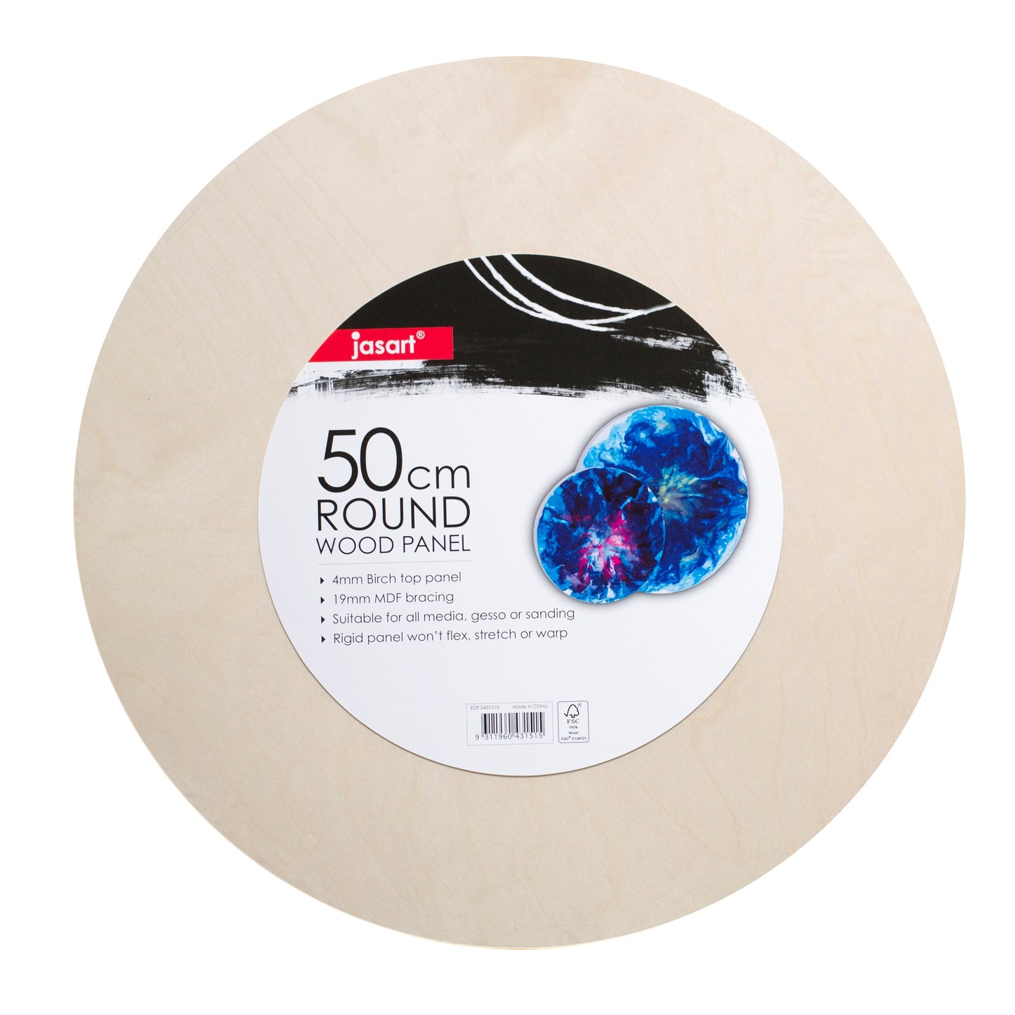 JASART Round Artist Panel Wooden