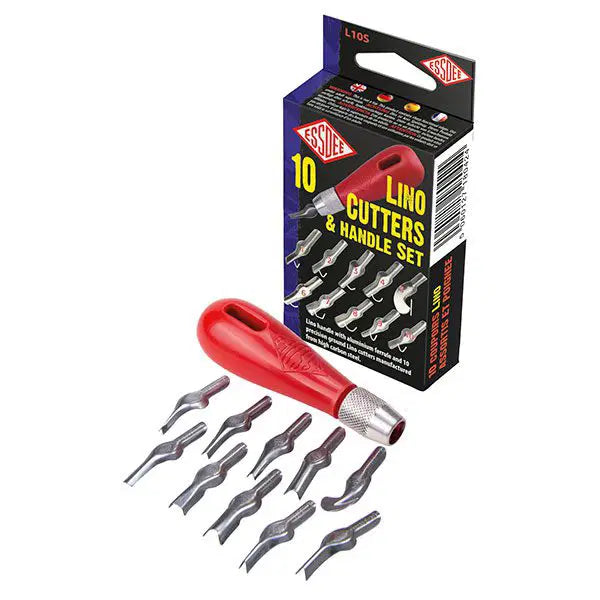 ESSDEE Lino Cutters & Handle Set (10)