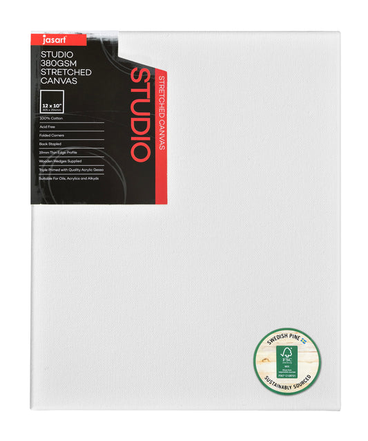 JASART Studio 380gsm Stretched Canvas Thin Edge Profile