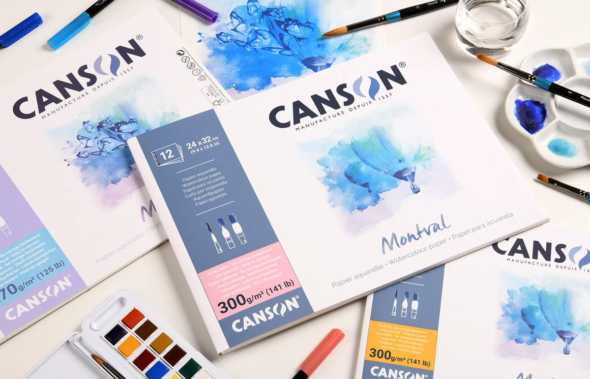 CANSON Montval Watercolour Paper Pads 300gsm Cold Pressed
