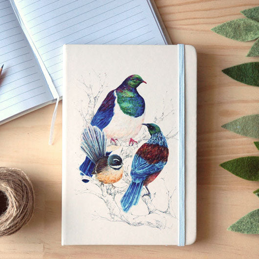 Emilie Geant Hard Cover Birds of Aotearoa New Zealand Notebook