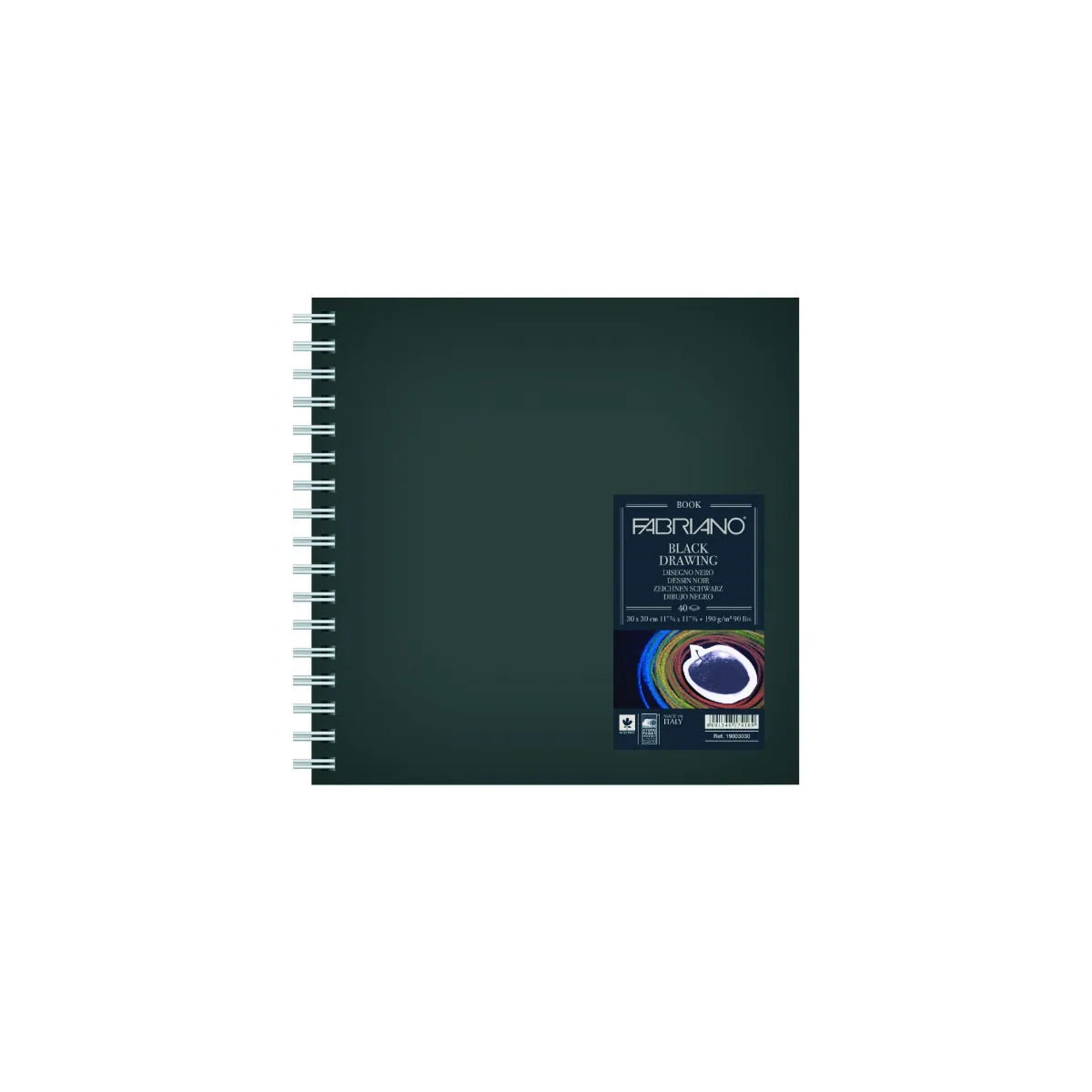 FABRIANO Black Drawing Books 190gsm 40 Sheets