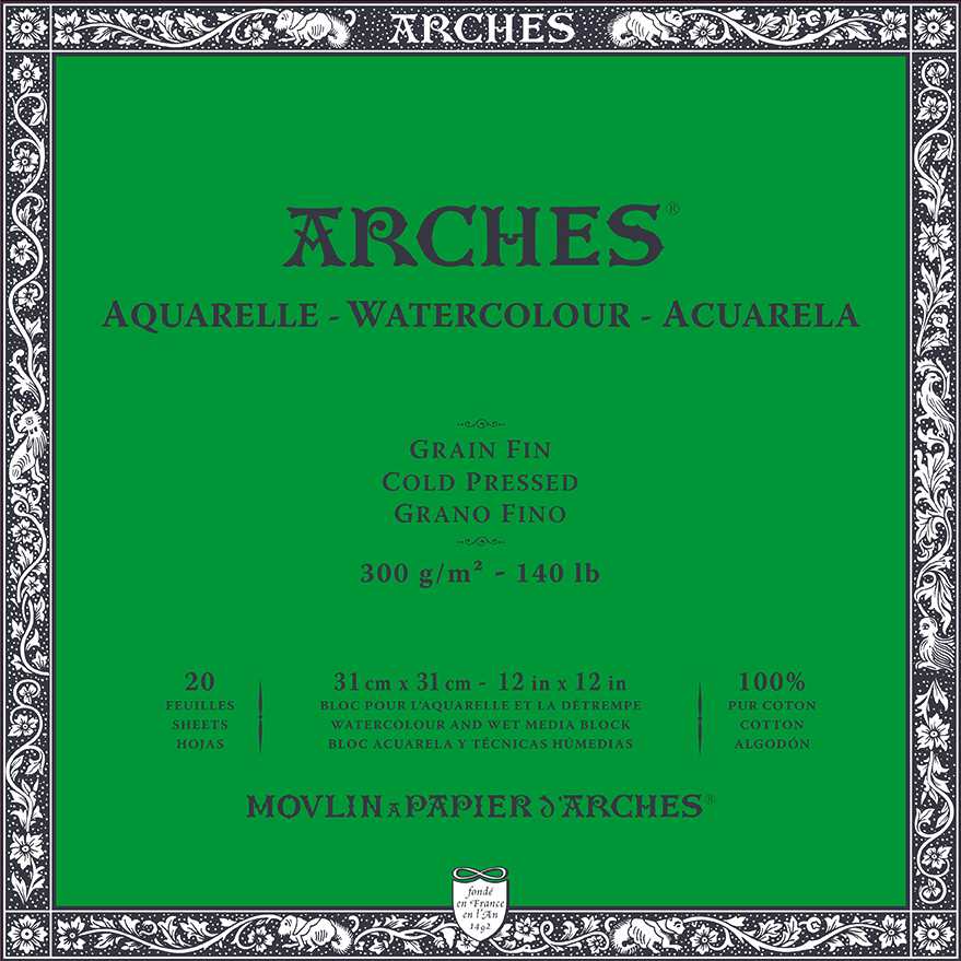ARCHES Watercolour Paper Block Cold Pressed 300gsm