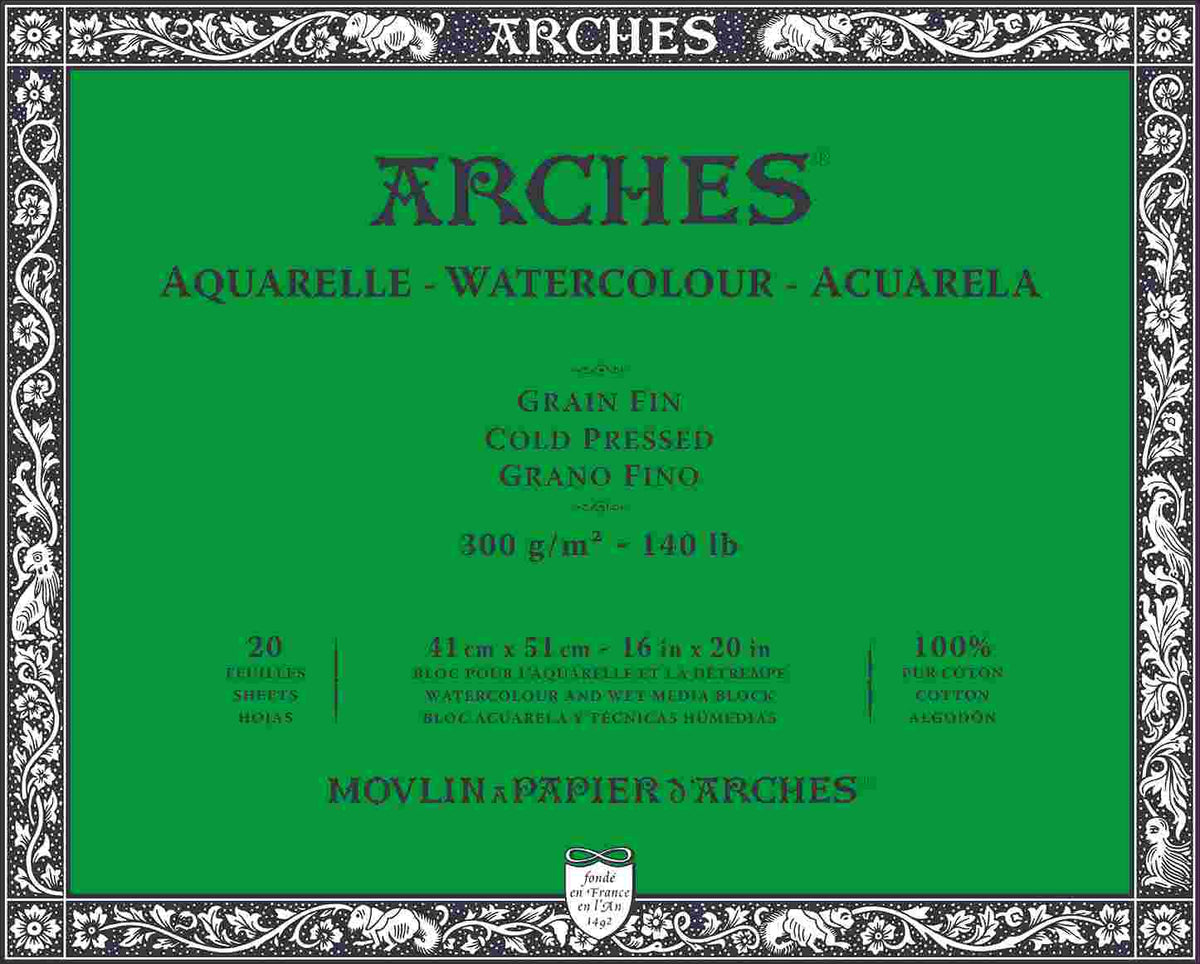 ARCHES Watercolour Paper Block Cold Pressed 300gsm