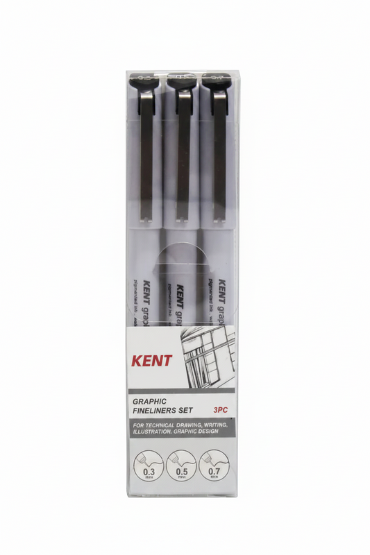 KENT Graphic Fine Liner Pen Set 3