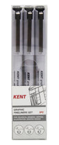 KENT Graphic Fine Liner Pen Set 3