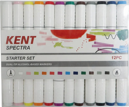 KENT Spectra Graphic Design Alcohol Based Marker Set 12