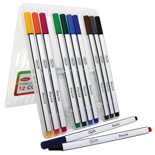 JASART Fineliner Marker Set 12 Colours