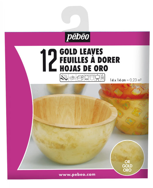 PEBEO Deco Foil Leaves 12 Pack