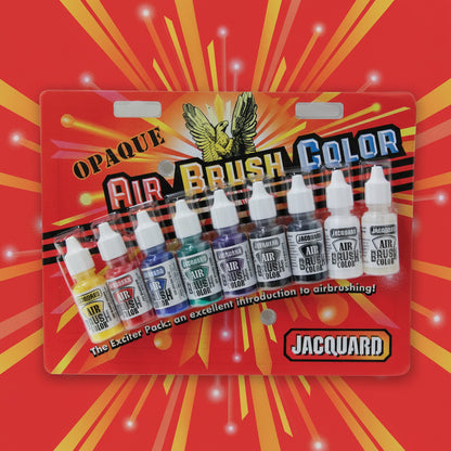 JACQUARD Airbrush Colour Fluid Acrylic Exciter Packs