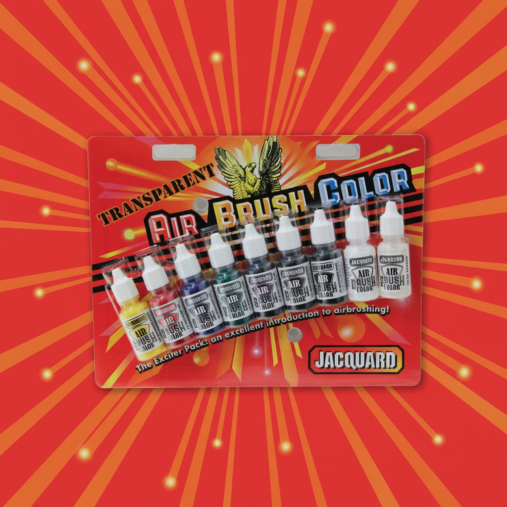 JACQUARD Airbrush Colour Fluid Acrylic Exciter Packs