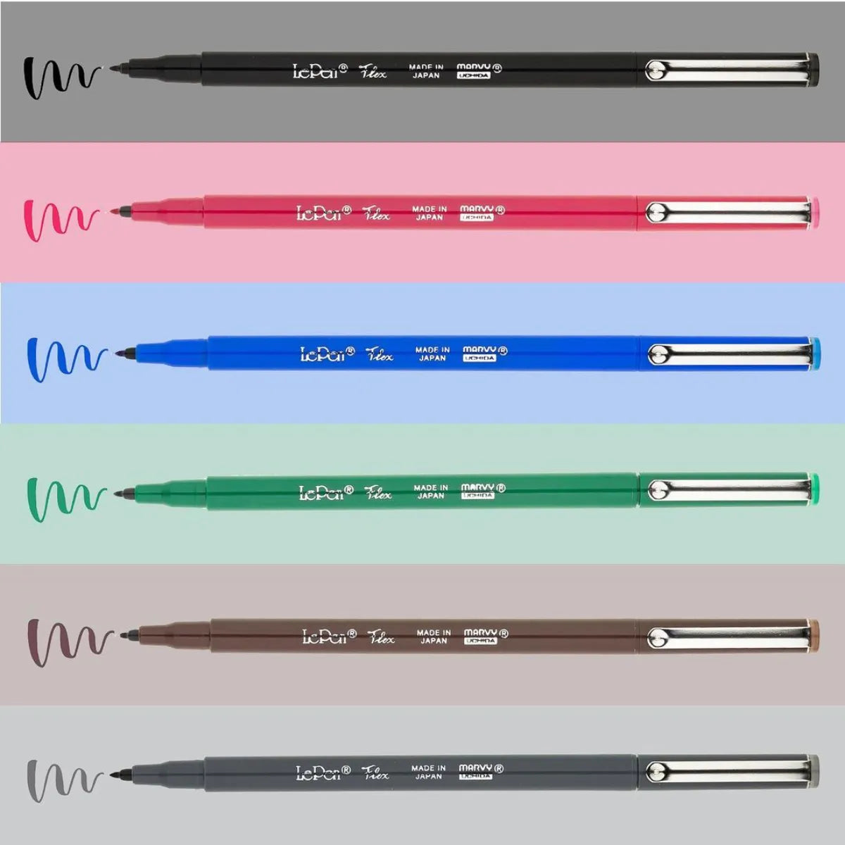MARVY Le Pen Flex Brush Tip 6 pc Set