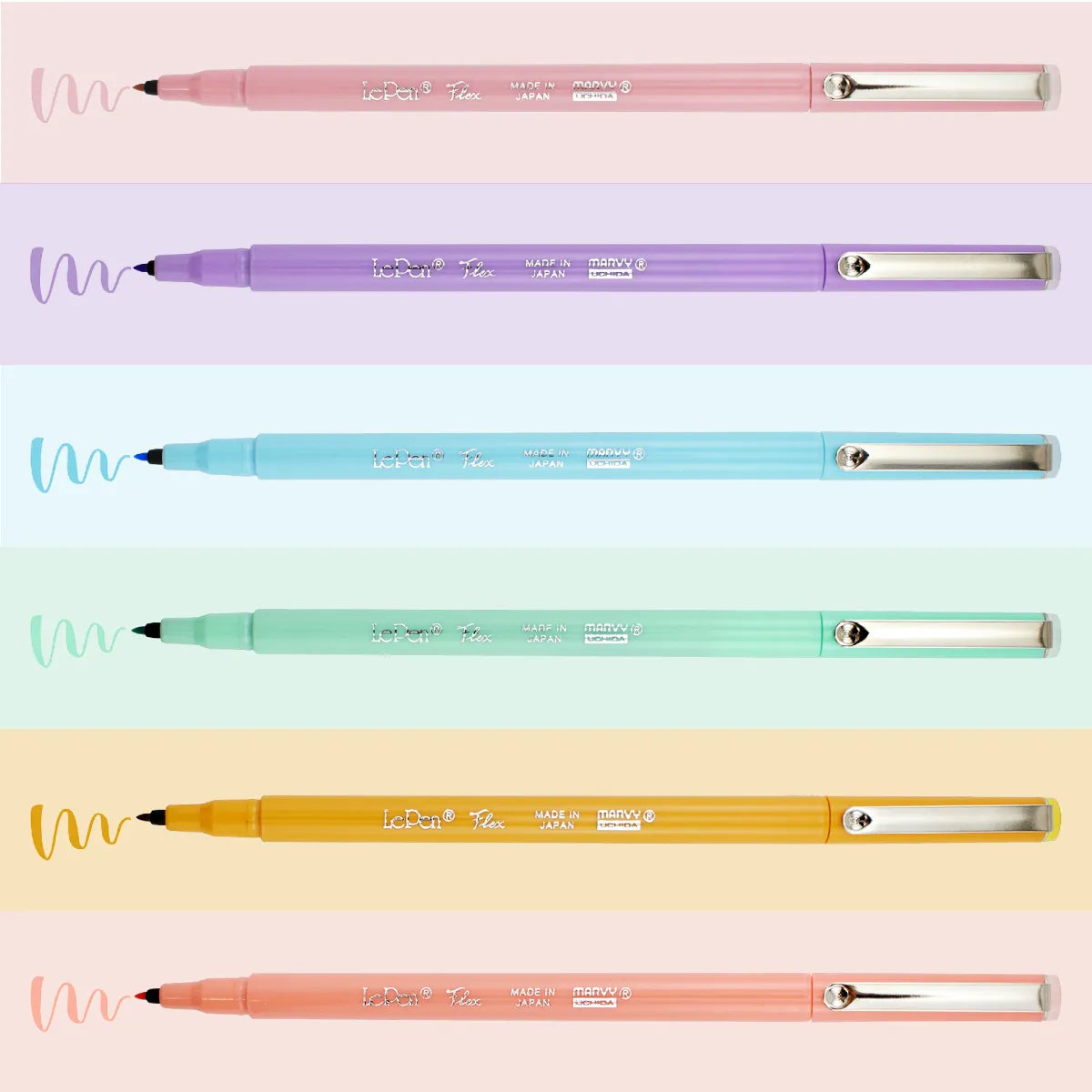 MARVY Le Pen Flex Brush Tip 6 pc Set