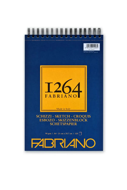 FABRIANO 1264 Sketch Spiral Pad (Orange) 90gsm