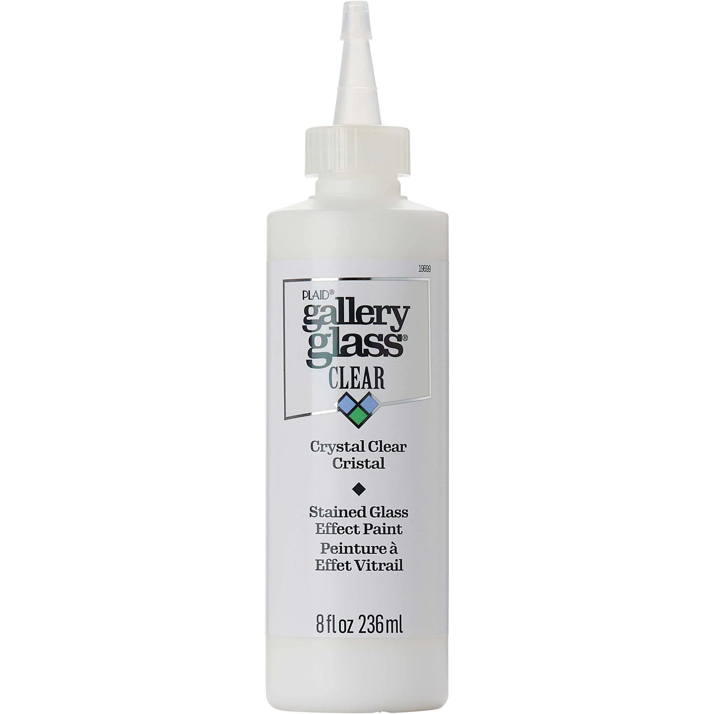 PLAID Gallery Glass Stained Glass Effect Paint Crystal Clear 8 OZ