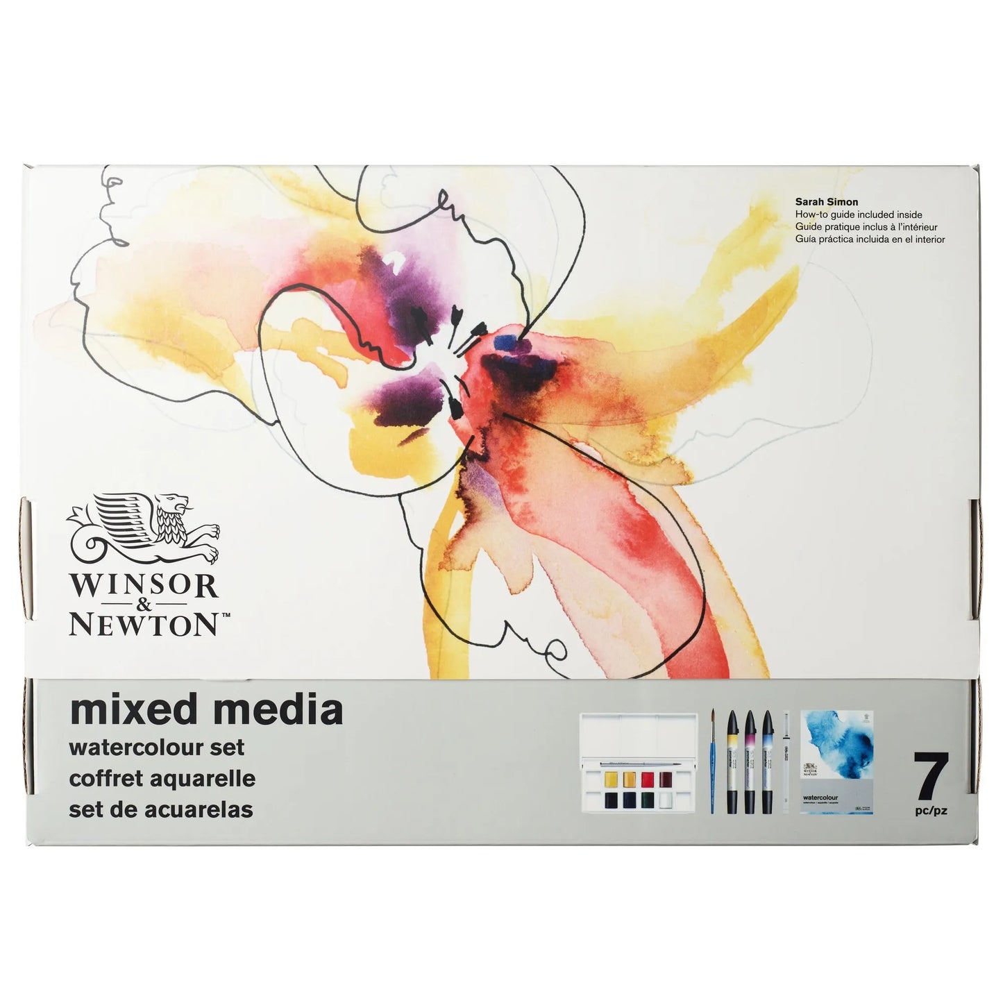 WINSOR & NEWTON Mixed Media Watercolour Set 7pc