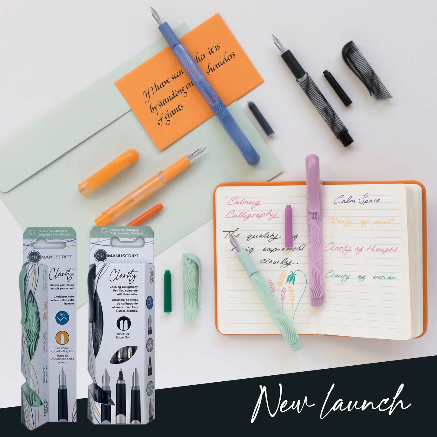 MANUSCRIPT Clarity Fountain Pen Set of 3