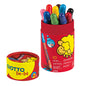 10 Kids colouring pencils in a red container