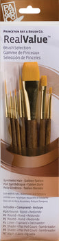Set of Princeton Art & Brush Co. Real Value paint brushes in packaging