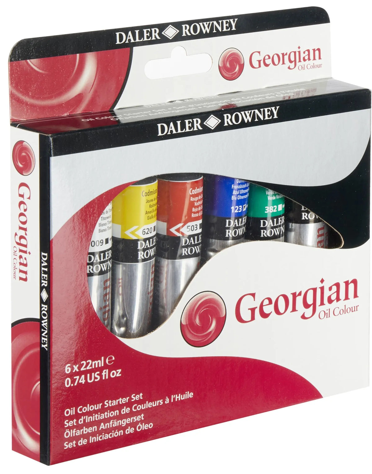 DALER ROWNEY Georgian Oil Colour Starter Set of 6 22ml Tubes