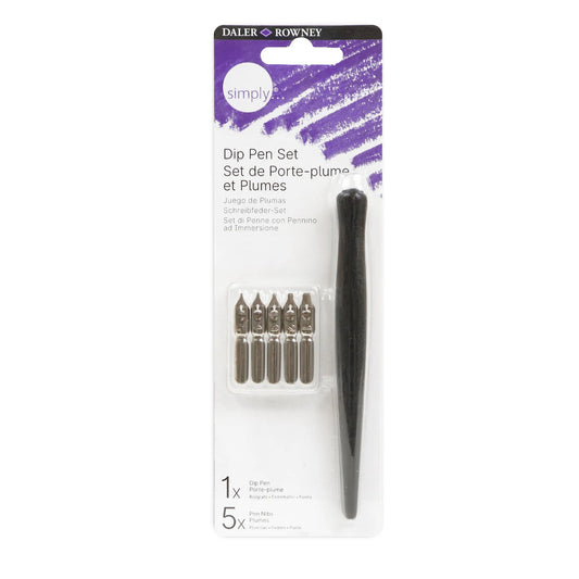 DALER ROWNEY Dip Pen Set 1x Dip Pen 5x Nibs