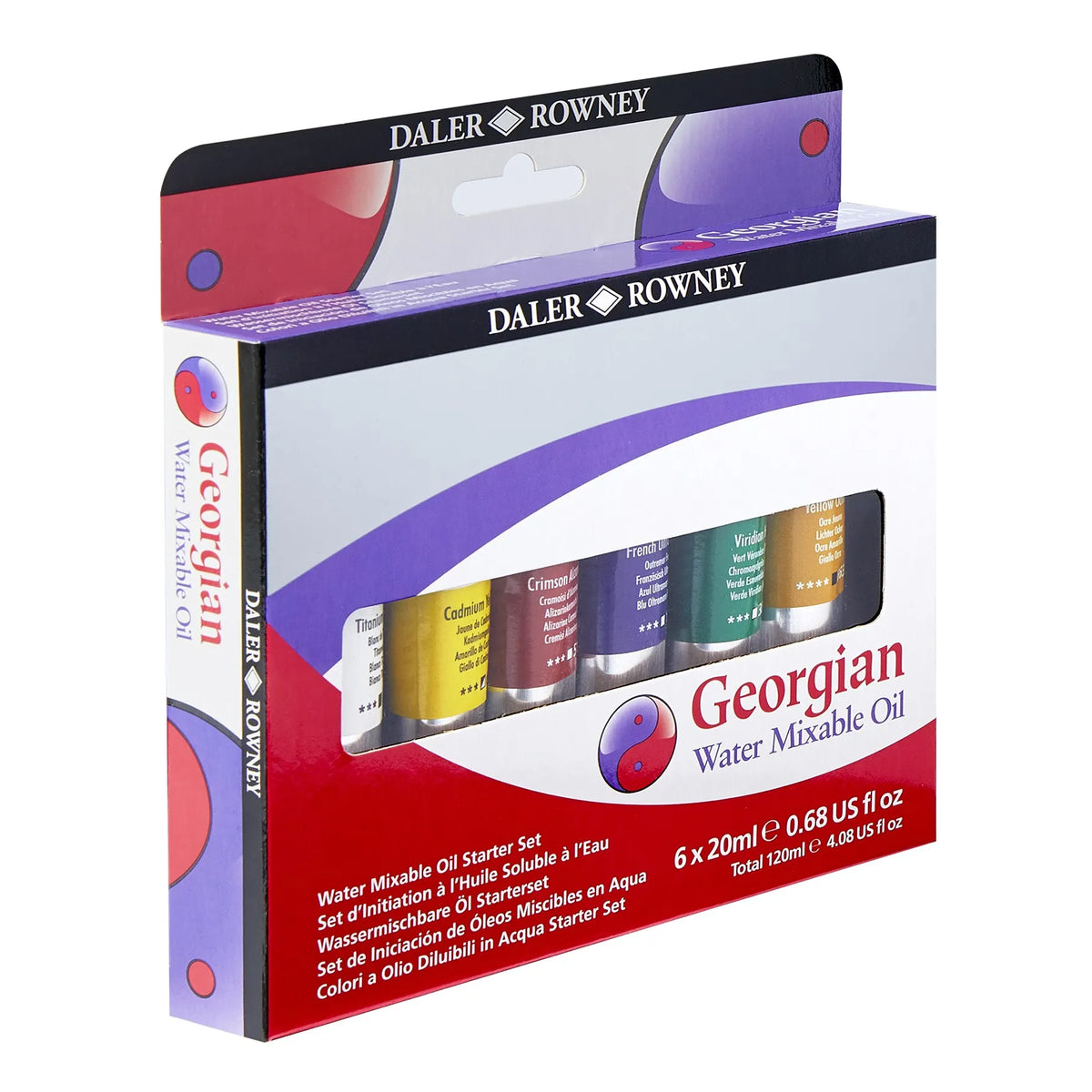 DALER ROWNEY Georgian Water Mixable Oil Colour Set of 6x 20ml Tubes