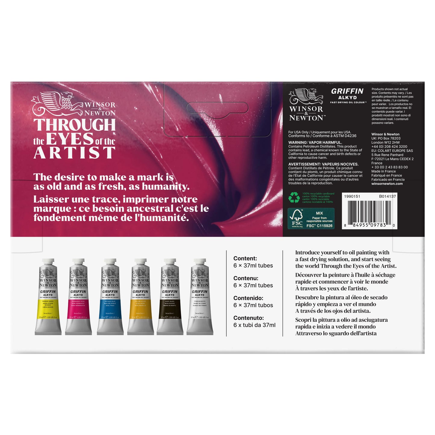 WINSOR & NEWTON Griffin Alkyd Set 6pc