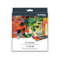 Packaging of Lyra oil pastels with a colorful painting on the front