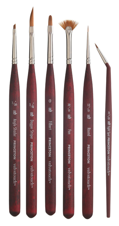 PRINCETON Velvetouch Mini Brush Set of 6
