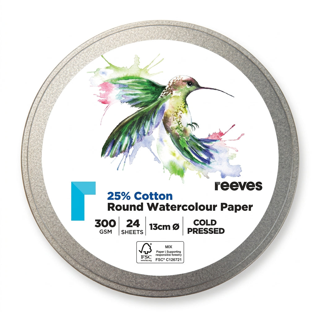 Reeves Round Watercolour Paper Tin