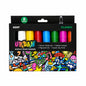 Kent Urban Classic 8-pack of acrylic paint markers in a black cardboard box with a colorful graffiti-style illustration on the front.