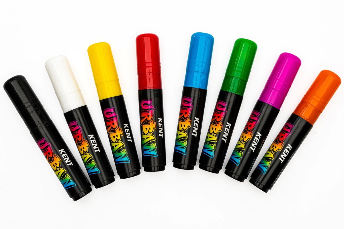 KENT Urban Acrylic Paint Marker Sets Wide (8 Pack)