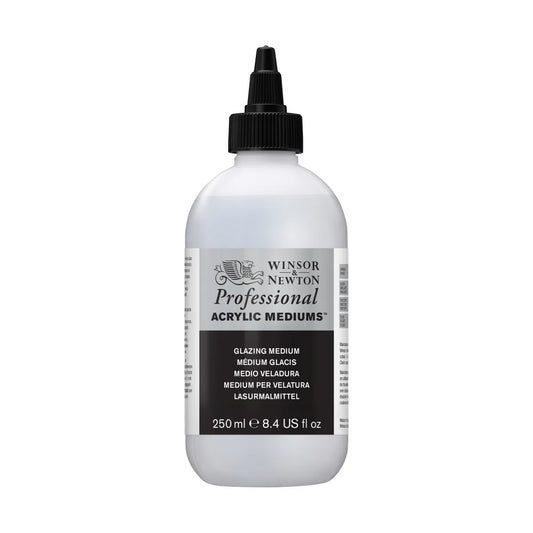 Winsor & Newton acrylic medium bottle on a white background