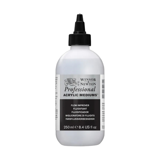 Winsor & Newton acrylic medium bottle on a white background