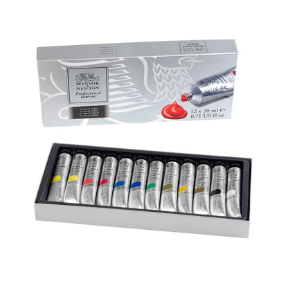 WINSOR & NEWTON Professional Acrylic Colour (Set of 12) 20ml Tubes