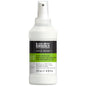 A bottle of Liquitex Professional Acrylic Mediums Palette Wetting Spray, 227 ml, featuring a white bottle with a black and green label.