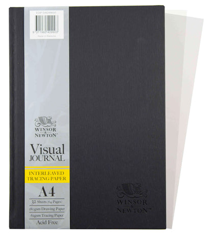 WINSOR & NEWTON Interleaved Tracing Paper Visual Journal A4 32 Sheets 180gsm